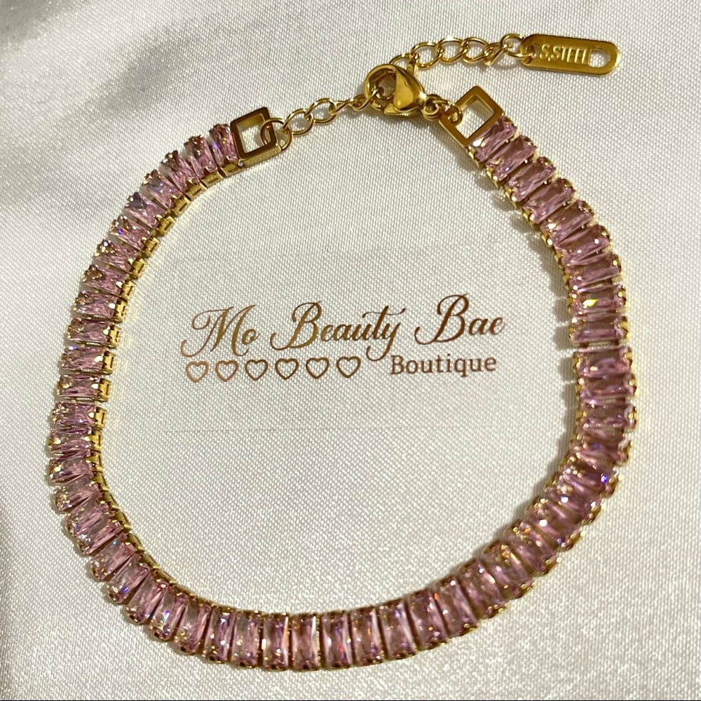 Pink Crystal Bracelet - Picture 3 of 6